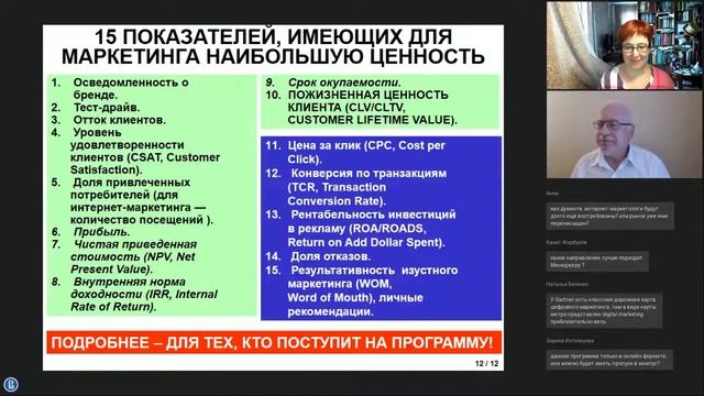 Вебинар для абитуриентов программы "Маркетинг-менеджмент" смотреть онлайн