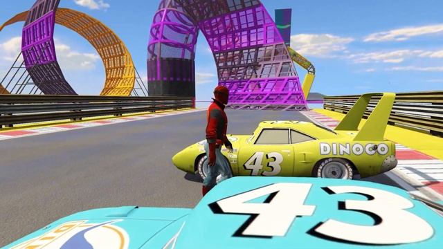 GTA V Mega Ramp On Monster truck, Jets and Boats Superheroes Stunt Map Racing Challenge смотреть онлайн