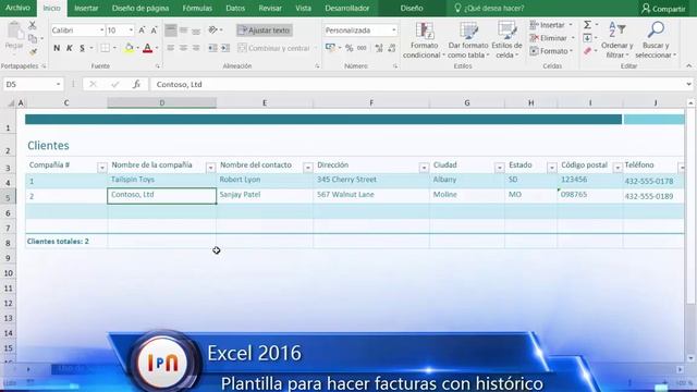 Excel 2016 - Plantilla para hacer facturas con histórico смотреть онлайн