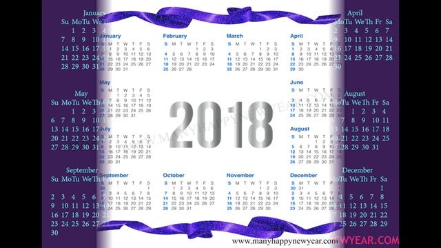 Happy new year 2018 calendar смотреть онлайн