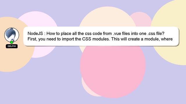 NodeJS : How to place all the css code from .vue files into one .css file? смотреть онлайн
