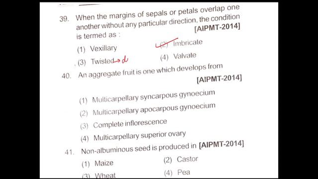 NEET 2021 Chapter Wise PREVIOUS YEAR QUESTIONS & Solutions | MORPHOLOGY FLOWERING PLANTS | VIDEO -