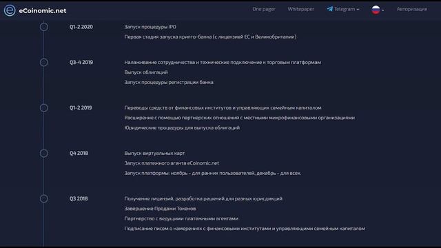 Обзор дорожной карты и команды проекта eCoinomic смотреть онлайн