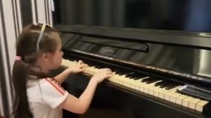 Этюд,  Л.  Шитте. Игра на пианино (фортепиано).