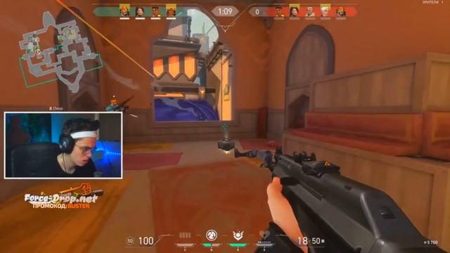 БУСТЕР vs S1mple! ШОУМАТЧ В VALORANT!+тренировка на технику! смотреть онлайн
