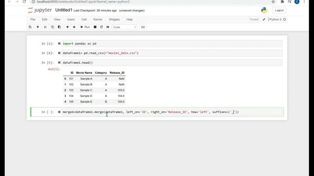 8. Python Joins (Pandas): How to perform self-join in a dataframe смотреть онлайн