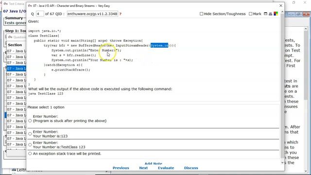 The standard input stream is not the same as the args[] array. (enthuware.ocpjp.v11.2.3348) смотреть онлайн