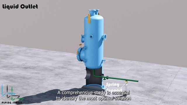 Piping Stress on Outlet Nozzles - Gas Outlet and Drain Outlet Piping Details are identified. смотреть онлайн