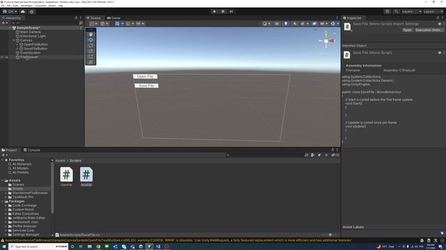 Open and Save File at Runtime with Native Standalone File Browser in Unity - Short Version смотреть онлайн