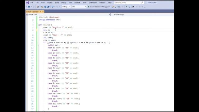 C++ Упражнение на многовариантен оператор SWITCH смотреть онлайн