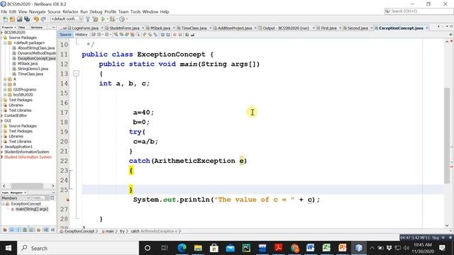 02 How to Handle Exception in Java and what is stack trace смотреть онлайн
