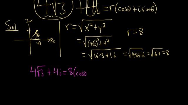 Write the Complex Number in Trigonometric (Polar) Form 4sqrt(3) + 4i смотреть онлайн