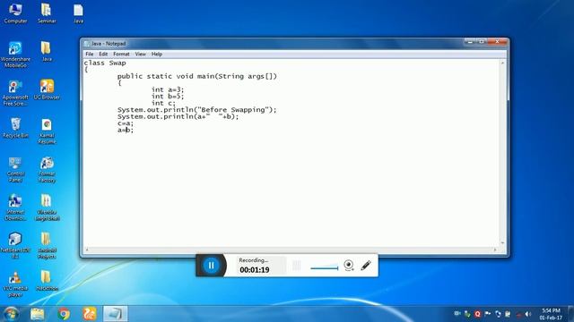 Swap Two Number in java смотреть онлайн