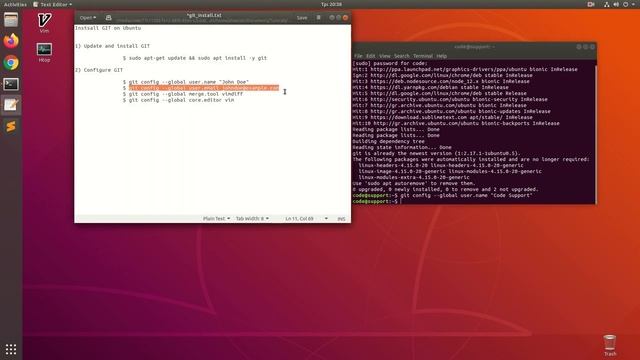 Instsall GIT on Ubuntu смотреть онлайн
