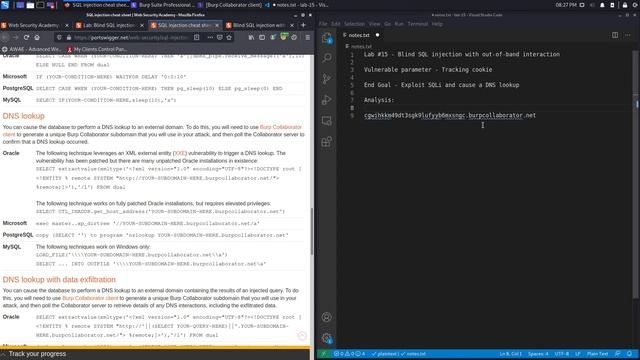 SQL Injection - Lab #15 Blind SQL injection with out-of-band interaction смотреть онлайн
