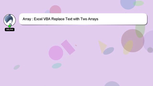 Array : Excel VBA Replace Text with Two Arrays смотреть онлайн