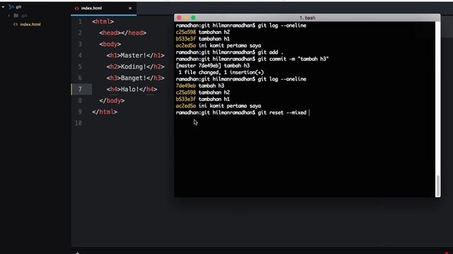 3 git reset смотреть онлайн