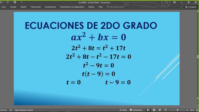 ECUACIONES DE SEGUNDO GRADO - FORMA DOS 𝒂𝒙^𝟐+𝒃𝒙=𝟎 смотреть онлайн