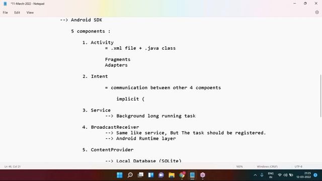 ANDROID tutorials || Demo - 2 || by Mr. Chary On 12-03-2022 @9PM IST смотреть онлайн
