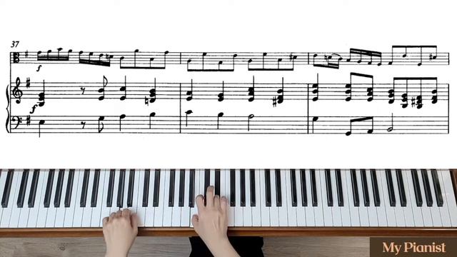 Telemann - Viola Concerto in G, 2nd Mov: Piano Accompaniment [Fast] смотреть онлайн