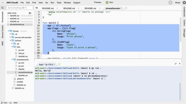 Learn to build solutions with Go and the AWS Cloud9 environment via the AWS SDK смотреть онлайн