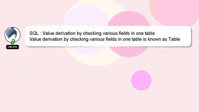 SQL : Value derivation by checking various fields in one table смотреть онлайн