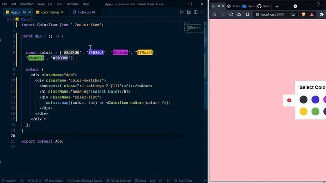 Multiple Colors Switcher | React.js Tutorial смотреть онлайн