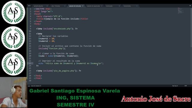 COMO USAR INCLUDE Y REQUIRE EN PHP. TRABAJO UNIVERSITARIO смотреть онлайн