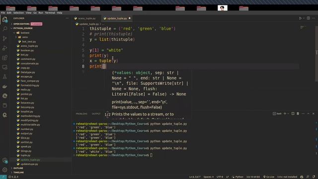 How to update tuple in python || python tutorial смотреть онлайн