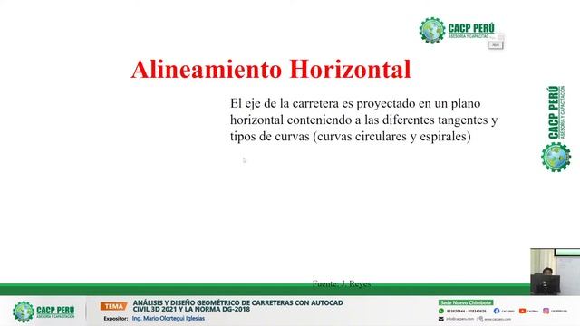 CACP | ANALISIS Y DISEÑO GEOMETRICO DE CARRETERAS CON AUTOCAD CIVIL 3D 2021 Y LA NORMA DG-2018 смотреть онлайн
