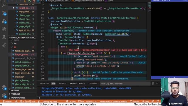 Day 61 | Firebase Forgot Password Implementation | Free Flutter Course | Newton School смотреть онлайн