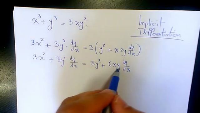 What is the Derivative of x^3+y^3=3xy^2, Implicit Differentiation смотреть онлайн