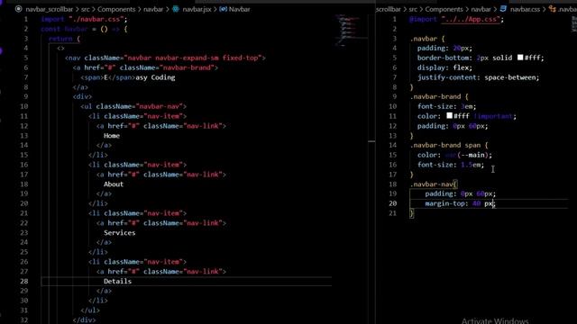 React Navbar Change Background Color on Scroll - React JS Website Tutorial in 2022 смотреть онлайн