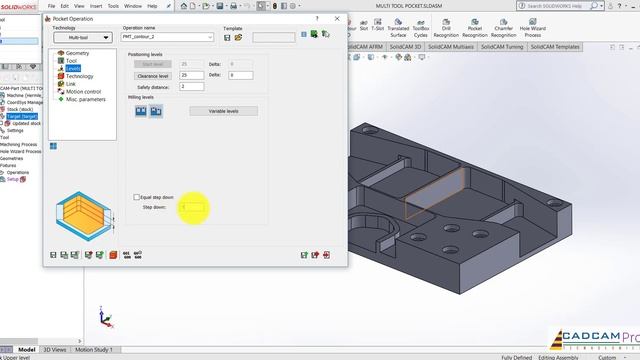 SolidCAM 2019 Tutorial #21 | Multi -Tool Pocket Operation смотреть онлайн