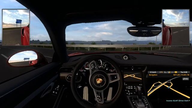 Porsche 911 Turbo S 2016 Driving In Euro Truck Simulator 2 | TSR | ETS2