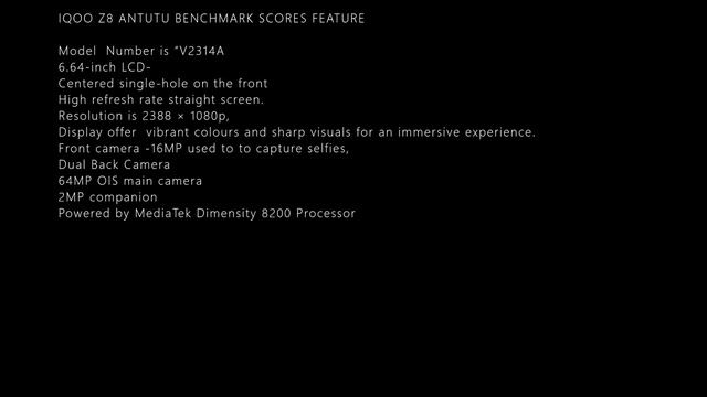 IQOO Z8 ANTUTU BENCHMARK SCORES DETAILS LEAKS смотреть онлайн