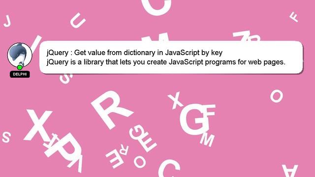 jQuery : Get value from dictionary in JavaScript by key смотреть онлайн