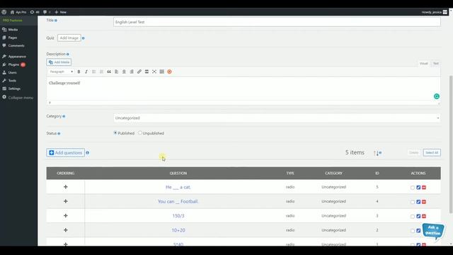 Create quiz with Quiz Maker plugin in One Minute смотреть онлайн