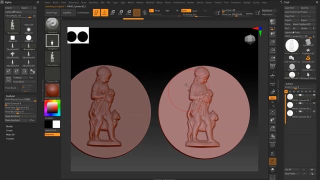 Bas Relief - ZBrush 2022 смотреть онлайн