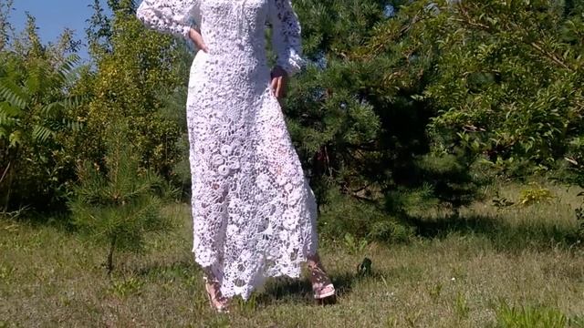 платье. крючок. ручная работа. ирландское кружево. смотреть онлайн