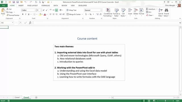Welcome to Excel 2013 PowerPivot and Advanced BI Tools Course смотреть онлайн