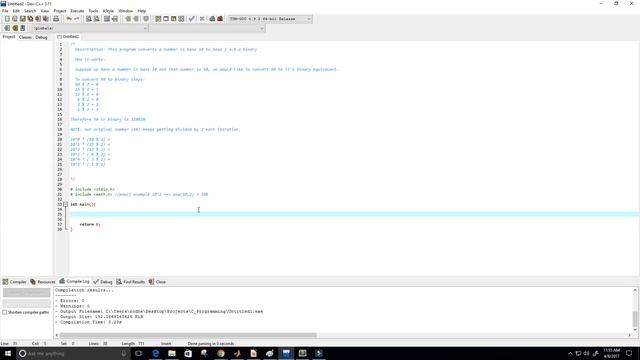 Convert Integer To Binary Program смотреть онлайн