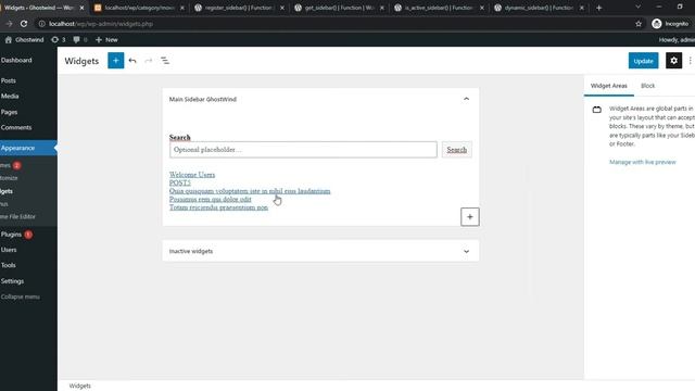 دورة تطوير قوالب واضافات الووردبريس #51 (create sidebar) смотреть онлайн