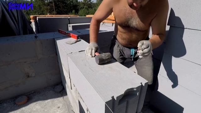 =Баня подпиЩику. День 17-18. Сухой шов, как класть газоблок= смотреть онлайн