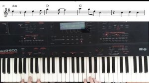 Заставка к сериалу «Сваты» играть на синтезаторе, ноты с аккордами. Roland-G600