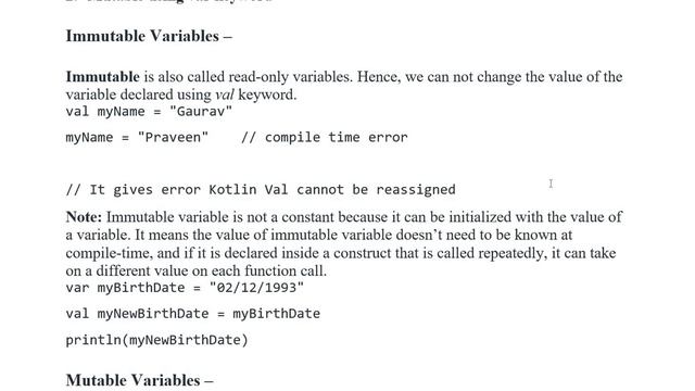 Kotlin | Variables смотреть онлайн