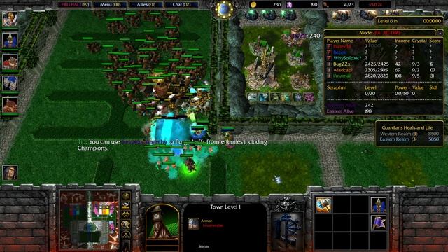 Warcraft 3 Classic HellHalt TD Competitive #191 3vs2 always send 10 to win смотреть онлайн
