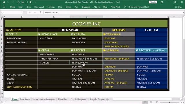 Menu dan Modul Excel Bisnis Plan смотреть онлайн