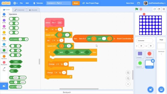 Connect 4! - Part 4 [2020] | Advanced Scratch 3.0 Tutorial | Just Finished Coding! смотреть онлайн
