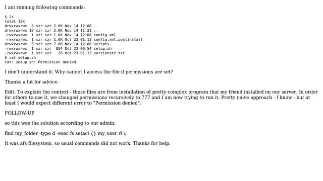 Permission denied altough chmod 777 смотреть онлайн